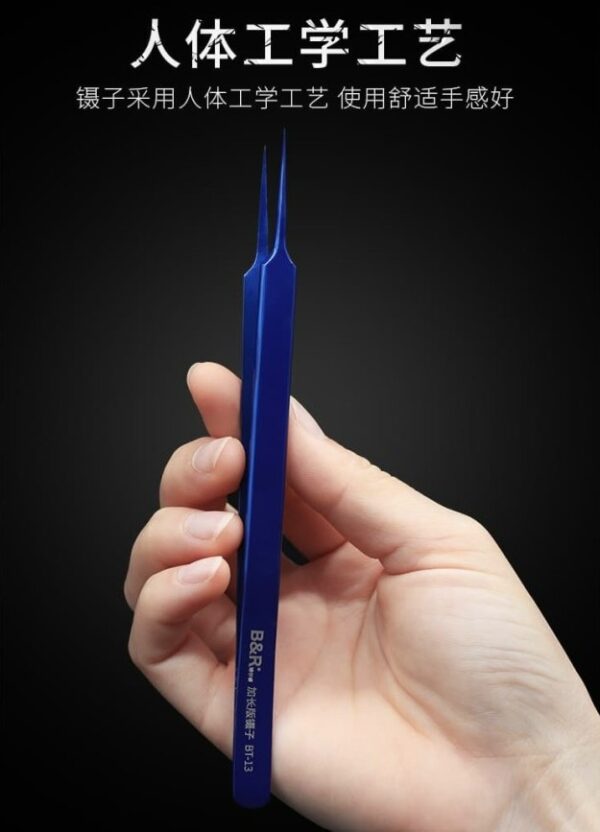 Pinza fina de precisión punta recta160 mm / BT13